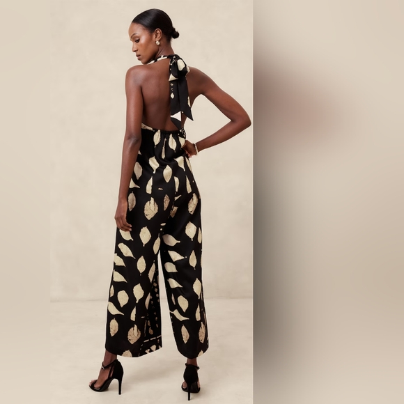 WRAP-HALTER JUMPSUIT - Regular Large size, runs big - Picture 2 of 5